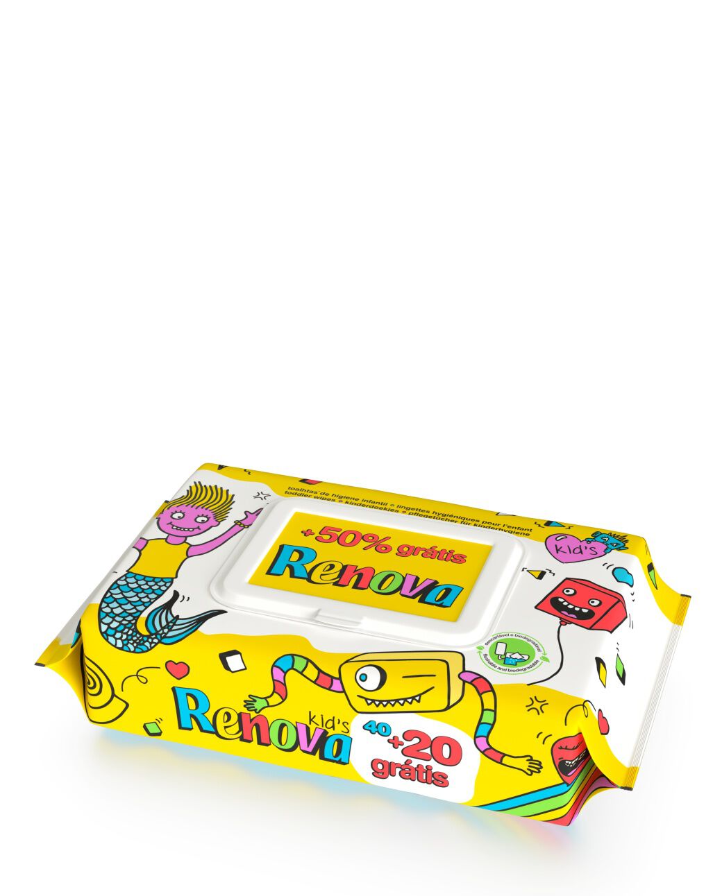 Kids Moist Toilet Paper 40+20