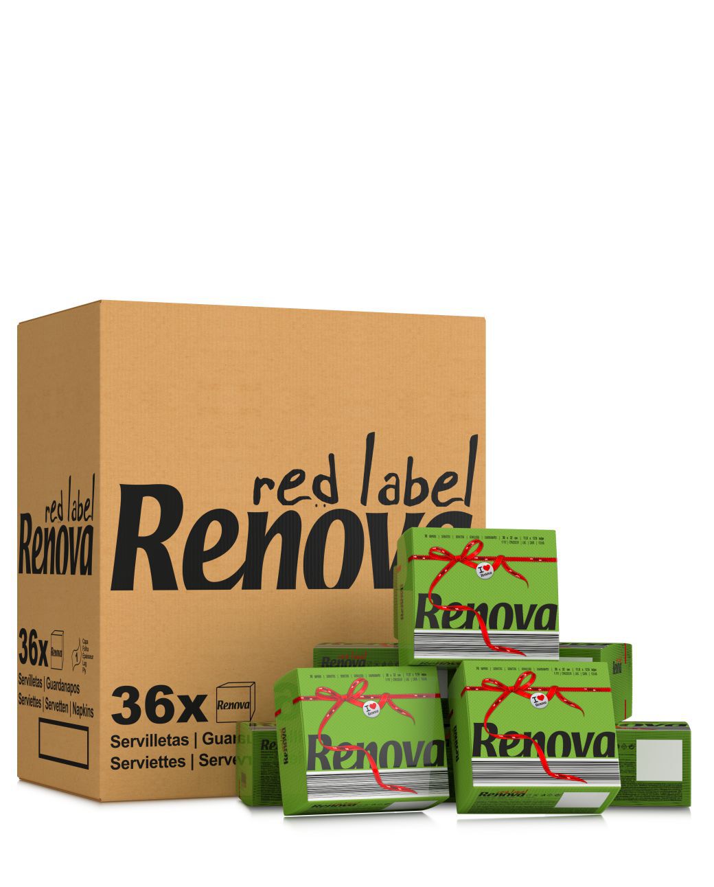 Green Table Napkins x36