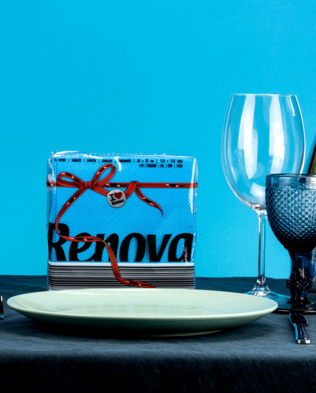 Blue Table Napkins x36