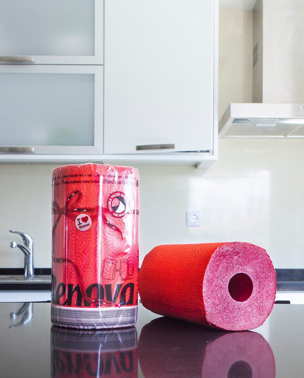 Red Paper Towels 1 Roll