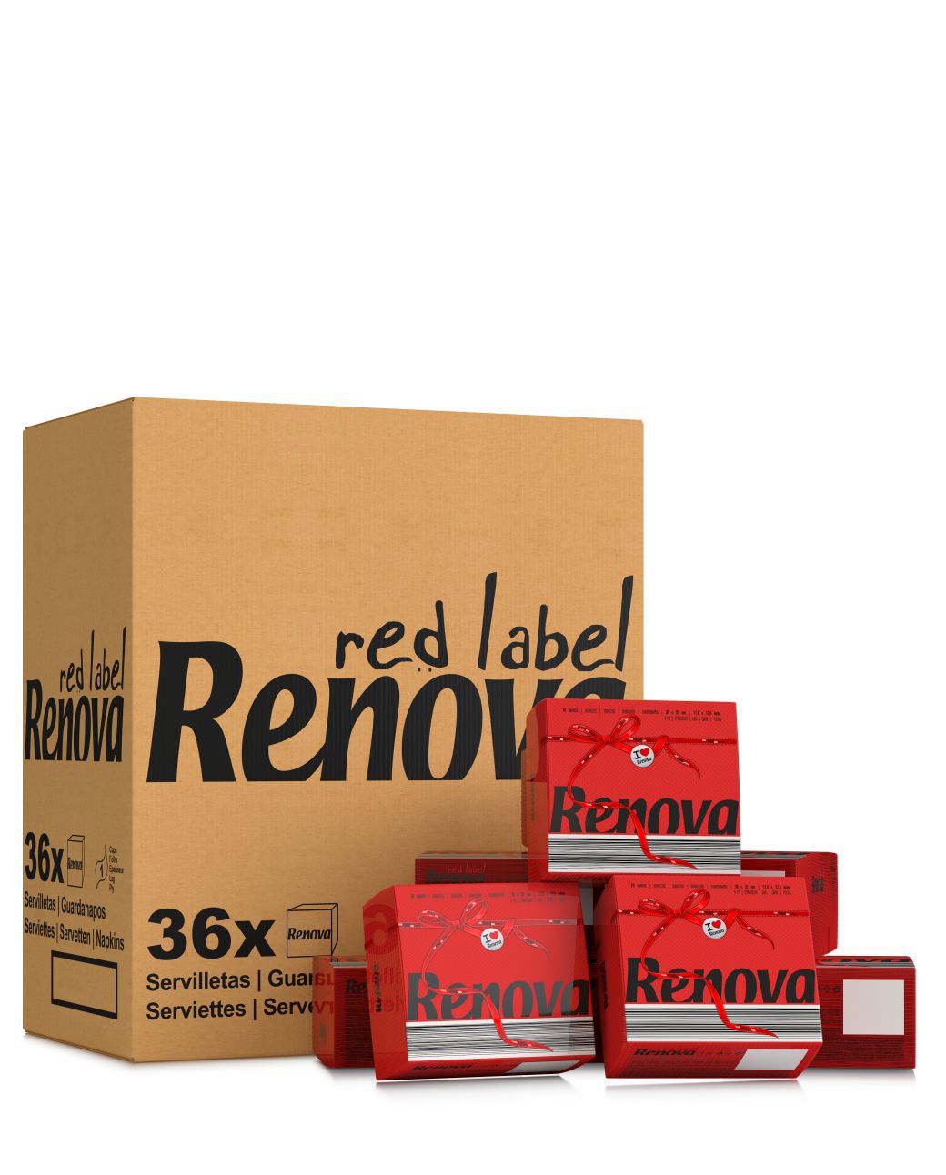 Red Table Napkins x36