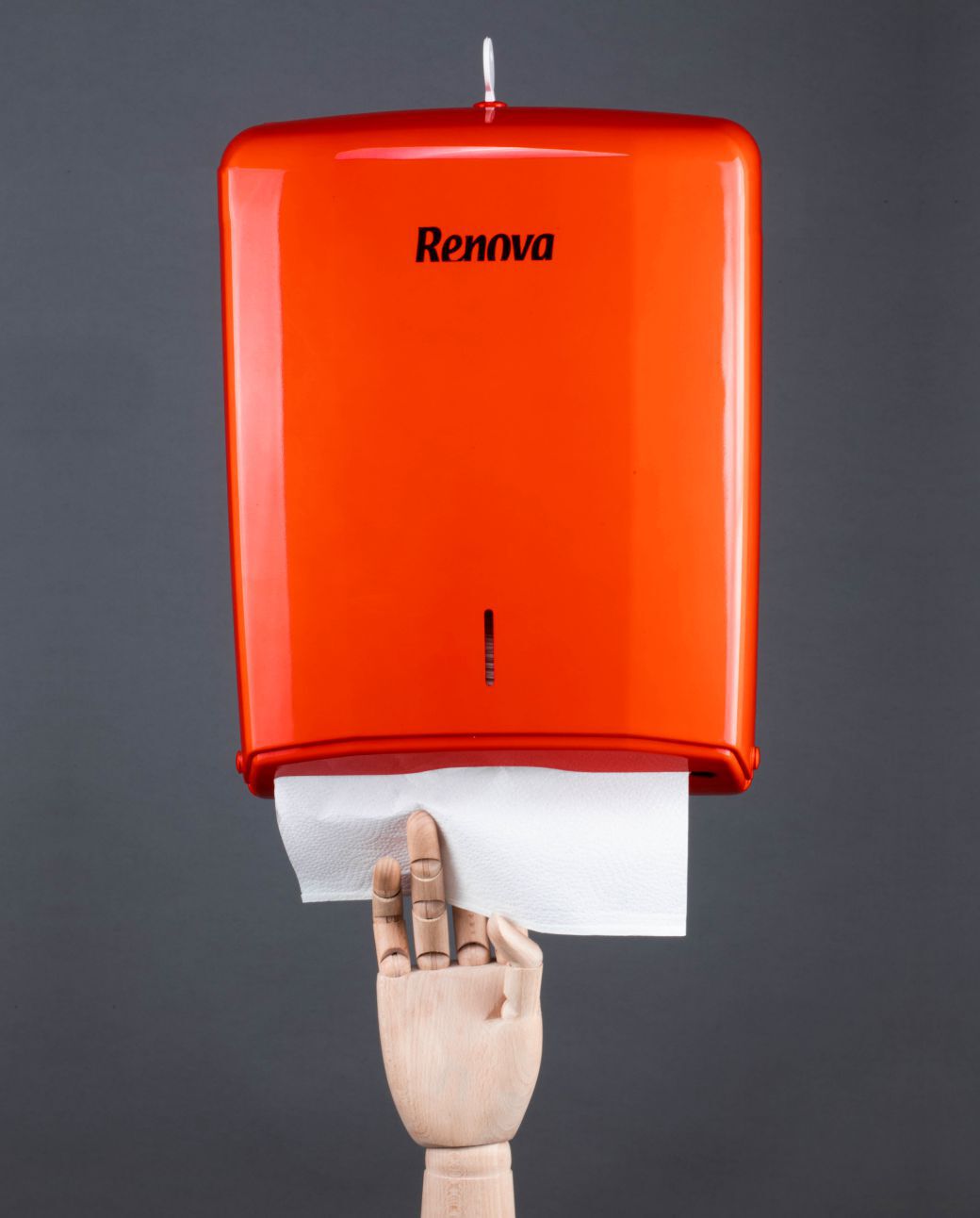 Red Folded Towels Dispenser