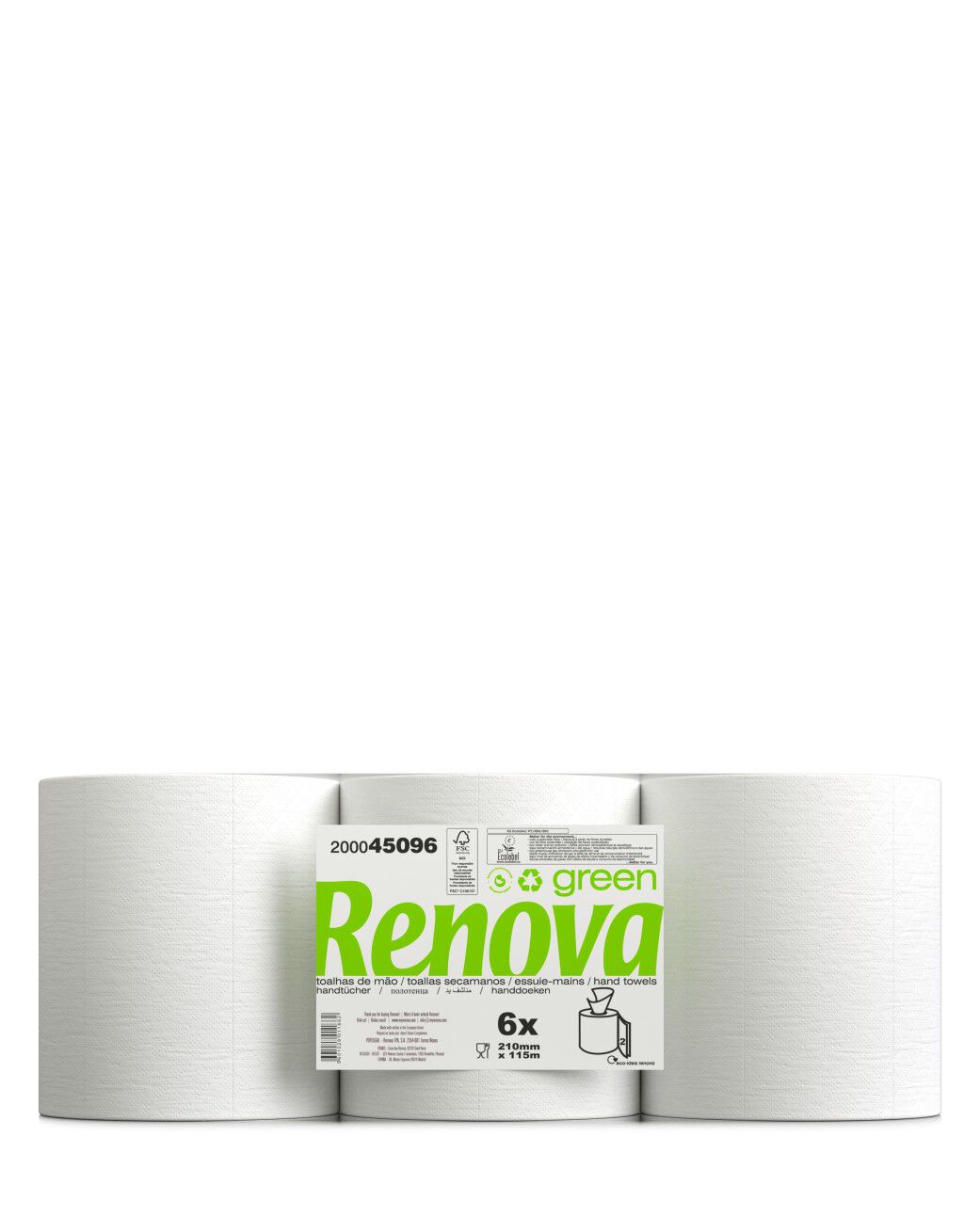 Renovagreen Centrefeed 6x115m Roll Hand Towels