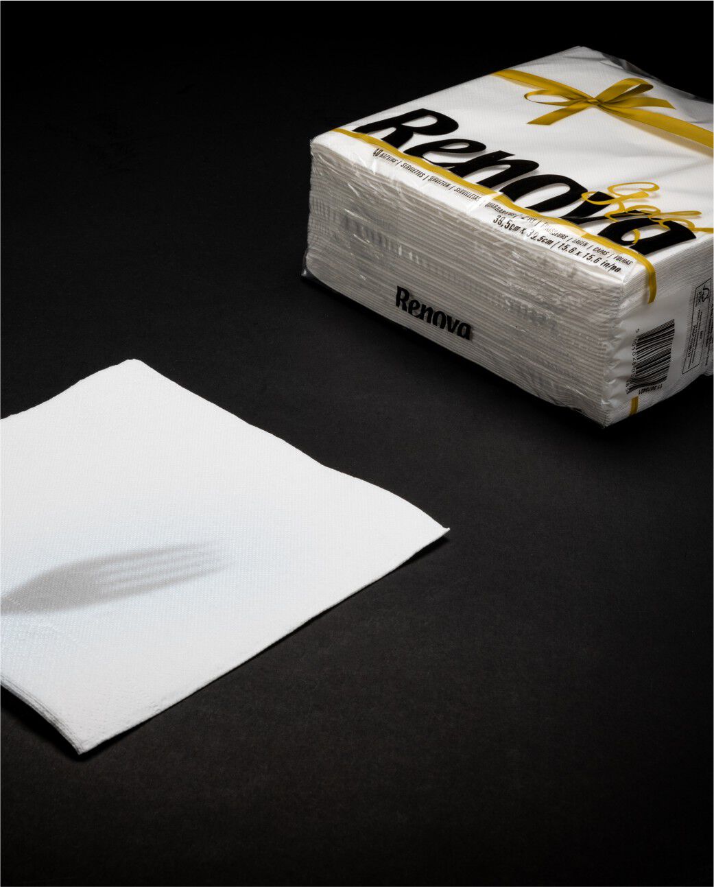 Gold White Table Napkins