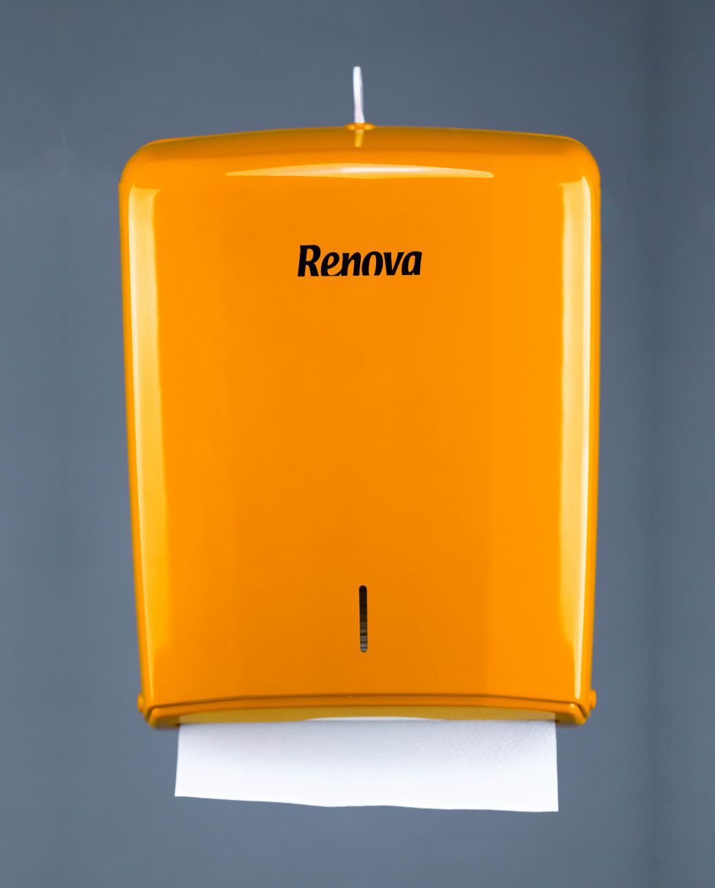 Orange Folded Towels Dispenser