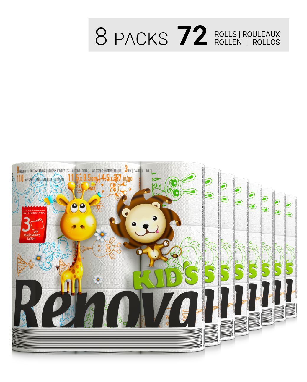 Pack Kids 72R Toilet Paper