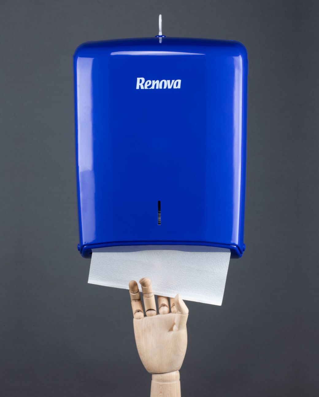 Blue Folded Towels Dispenser