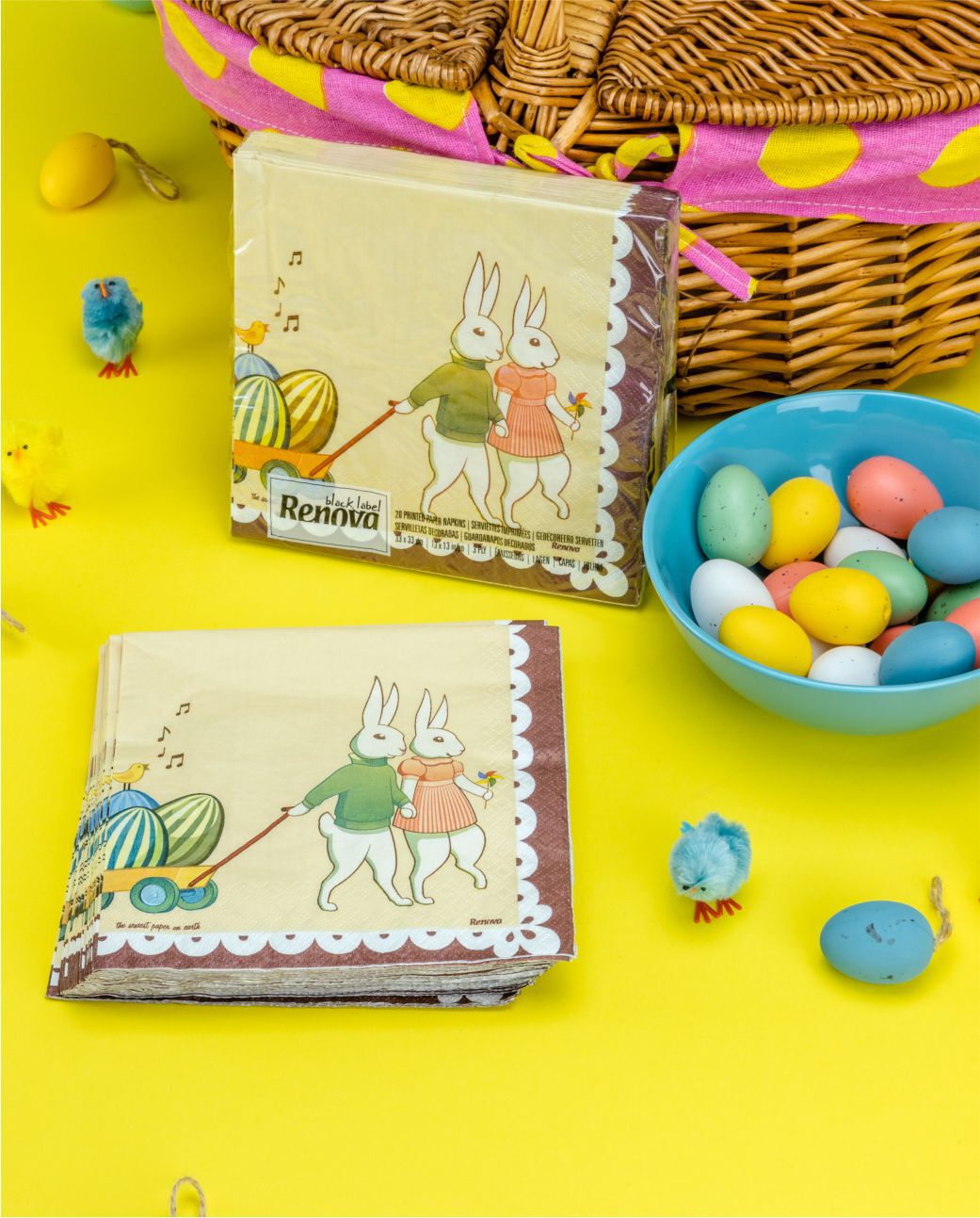 Bunny & Eggs Paper Napkins