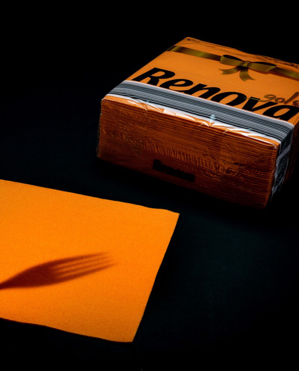 Gold Orange Table Napkins