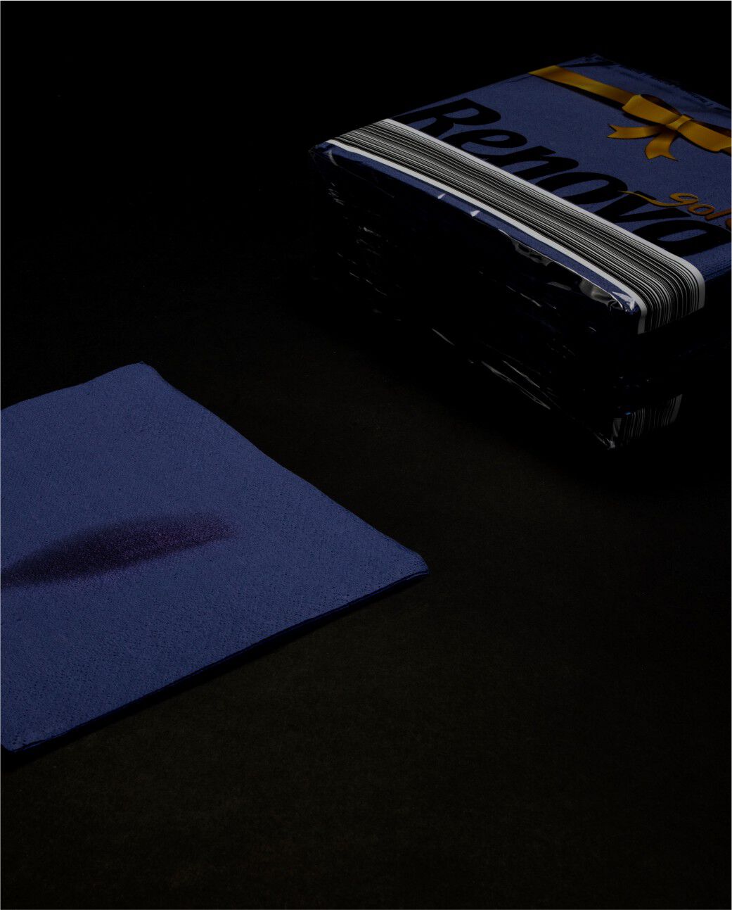 Gold Blue Table Napkins