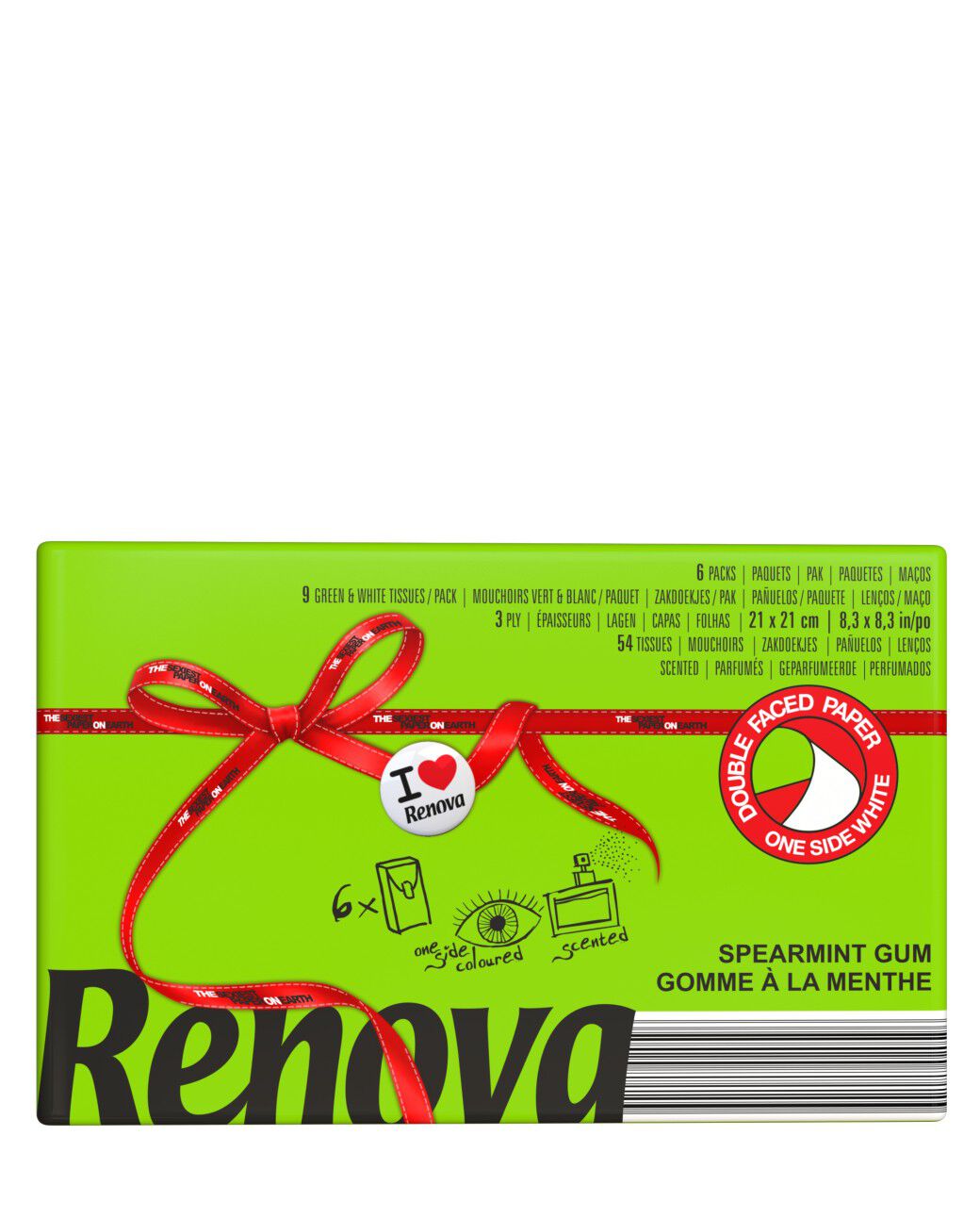 Green Spearmint Scented Pocket Tissues