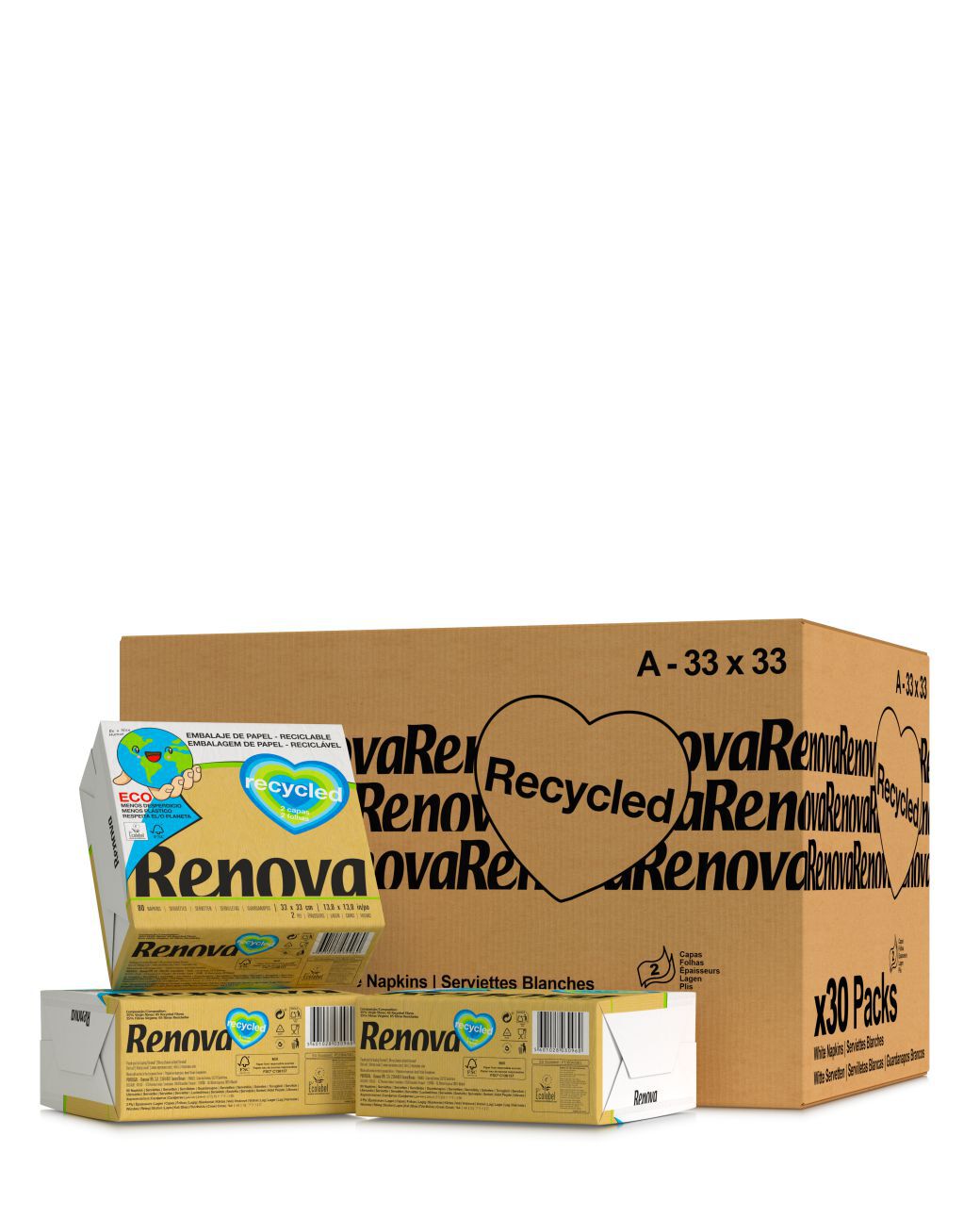 Recycled 2-Ply Napkins x30