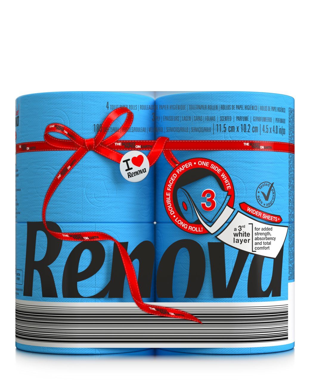 Double Faced Blue Toilet Paper 4R