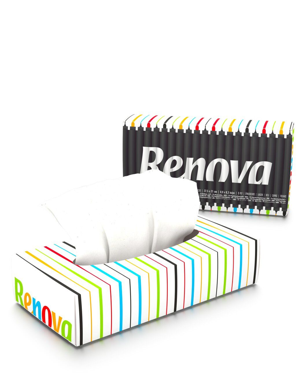 "Brush Pens" Facial Tissues