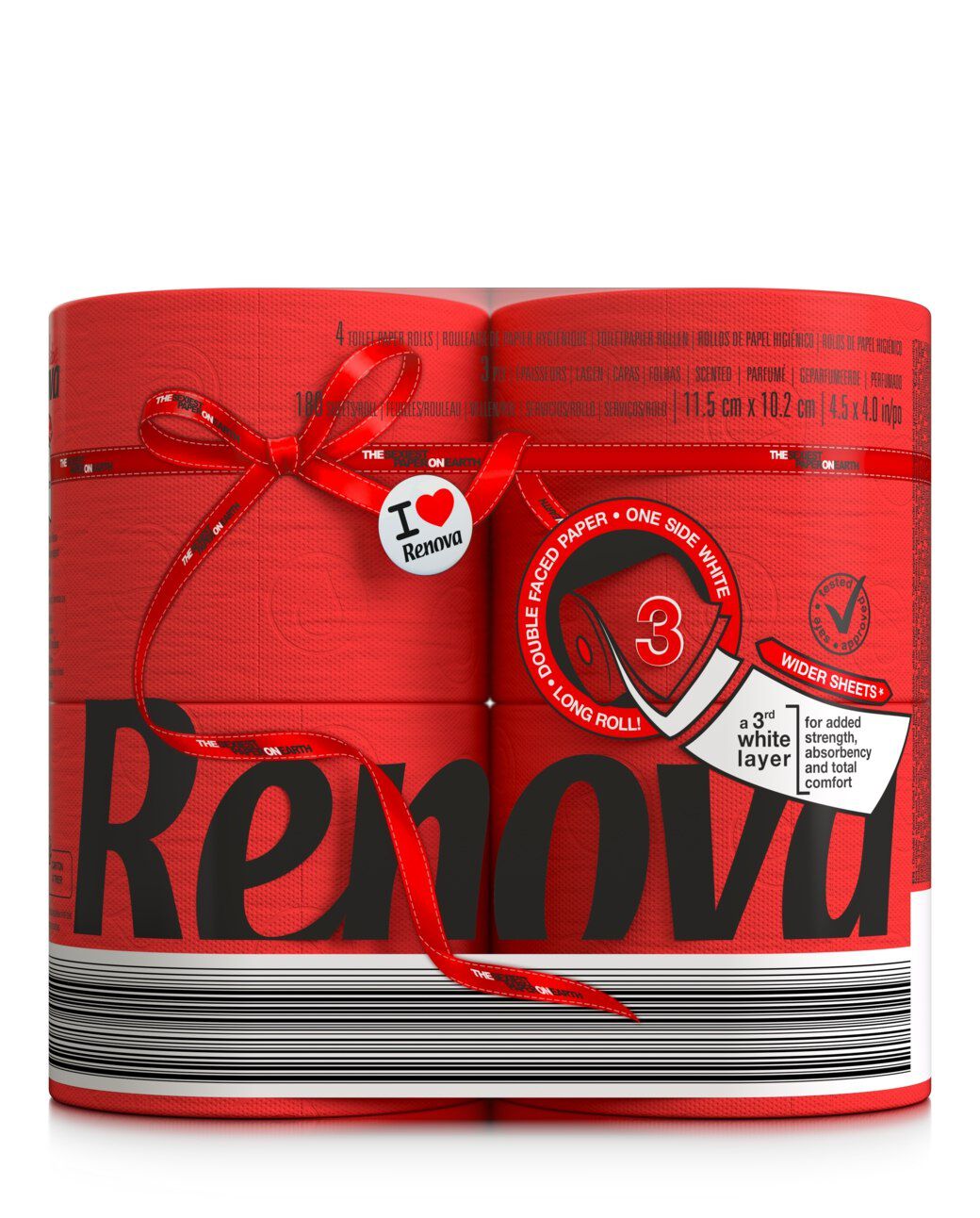 Double Faced Red Toilet Paper 4R