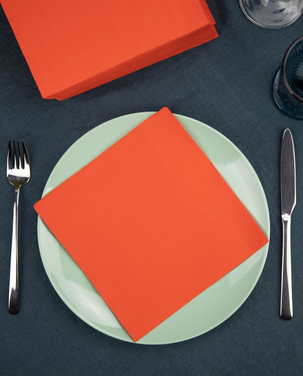 Gold Red Table Napkins x30