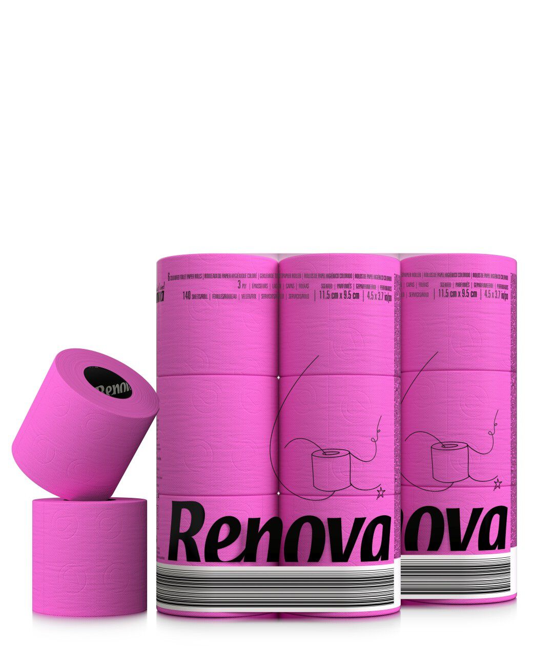 Fucsia Toilet Paper 6x24