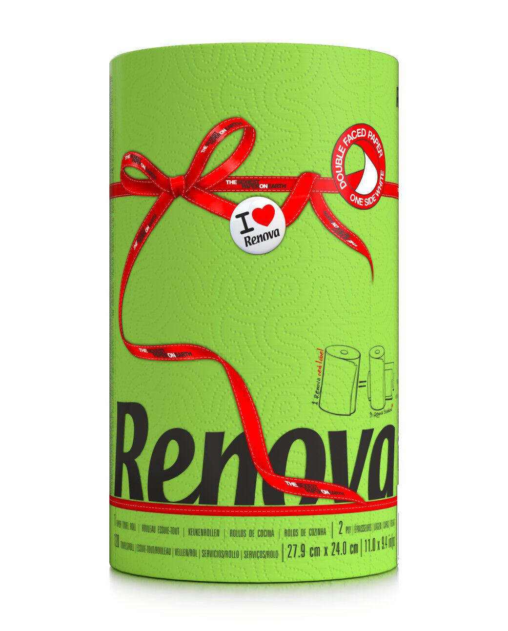 Green Paper Towels 1 Roll