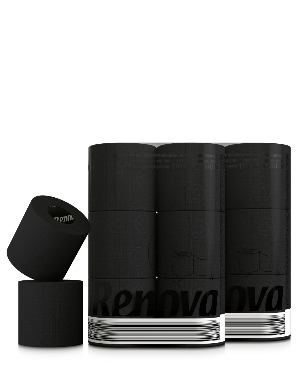 Black Toilet Paper 6x24