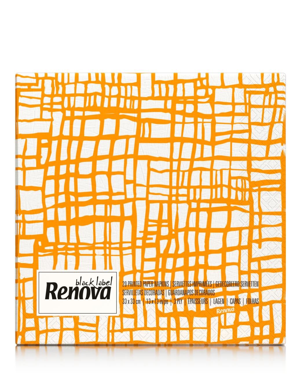 Abstract Express Orange Napkins