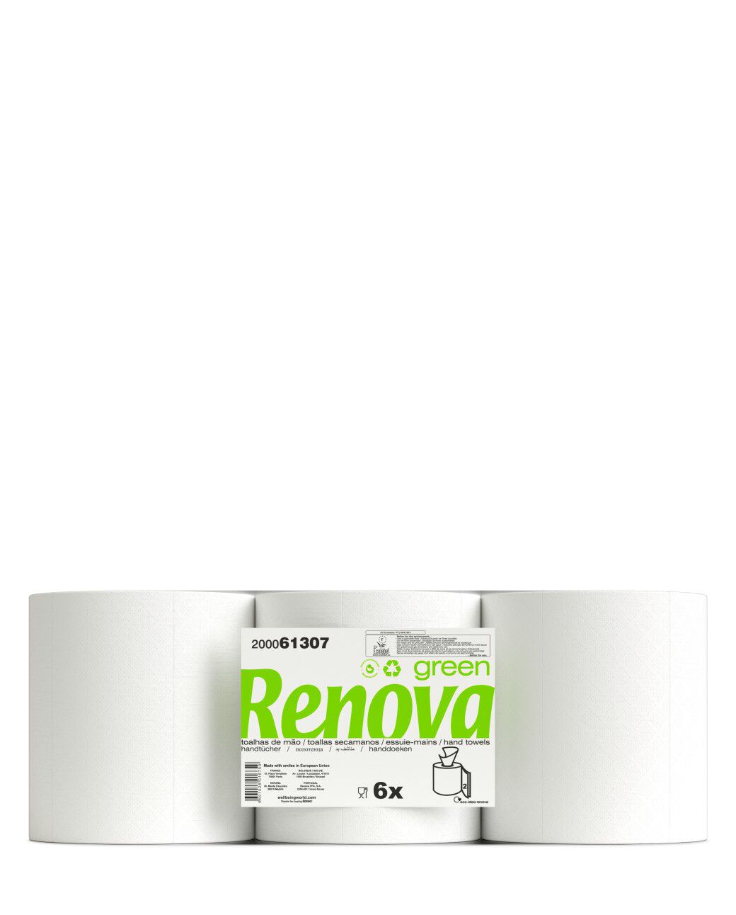 Renovagreen Centrefeed 6x96m Roll Hand Towels