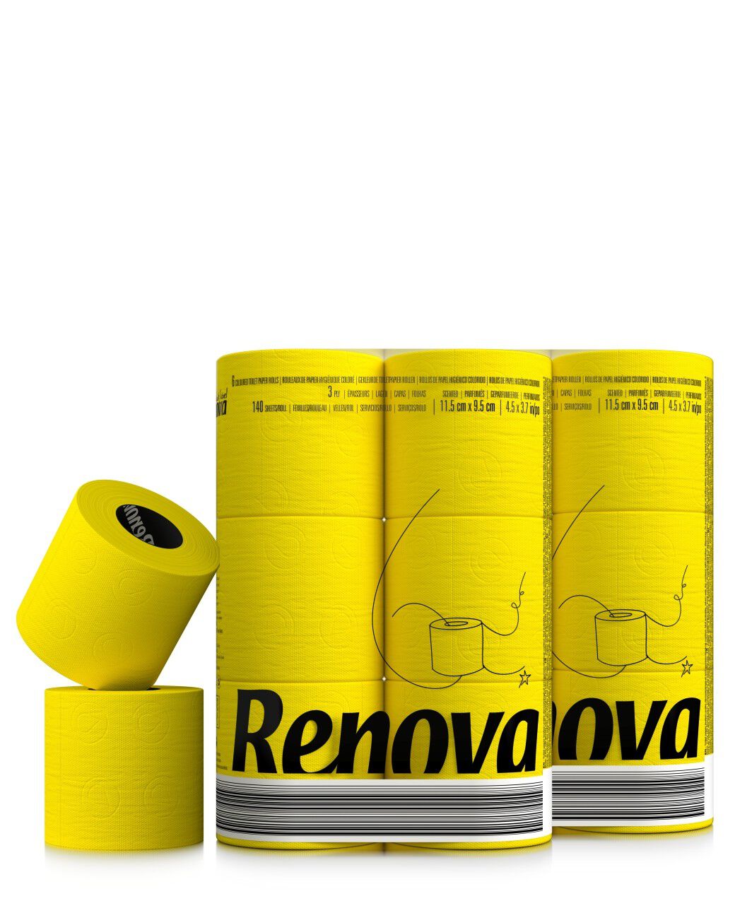 Yellow Toilet Paper 6x24