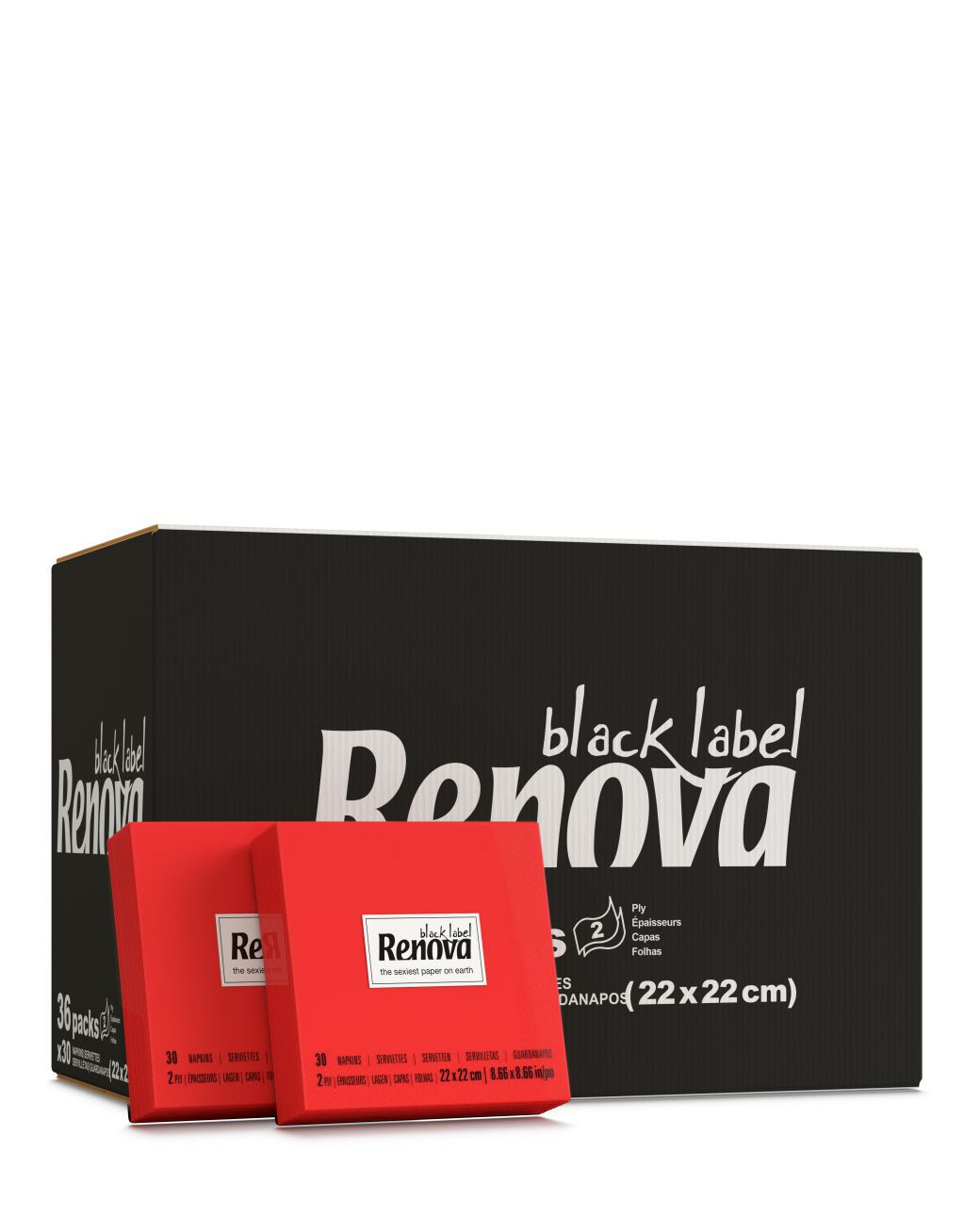 Red Cocktail Napkins x36