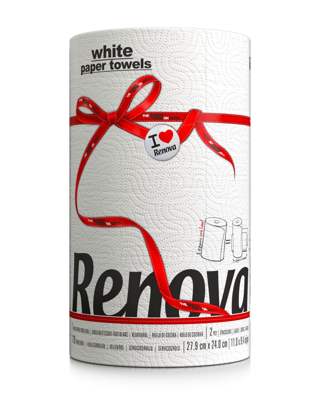 White Paper Towels 1 Roll