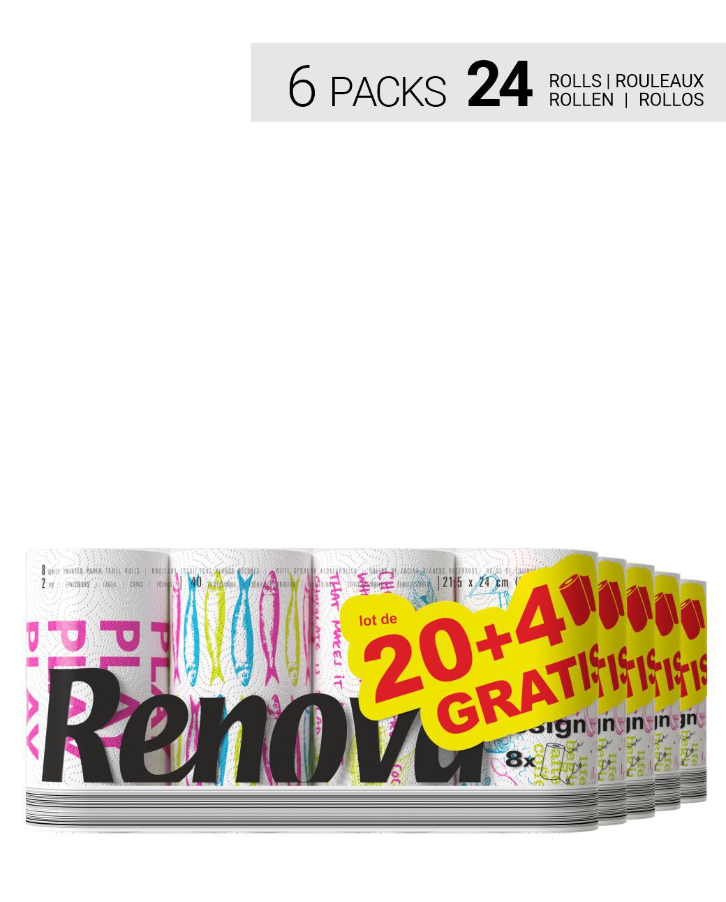 Design Paper Towels 20+4R GRATIS