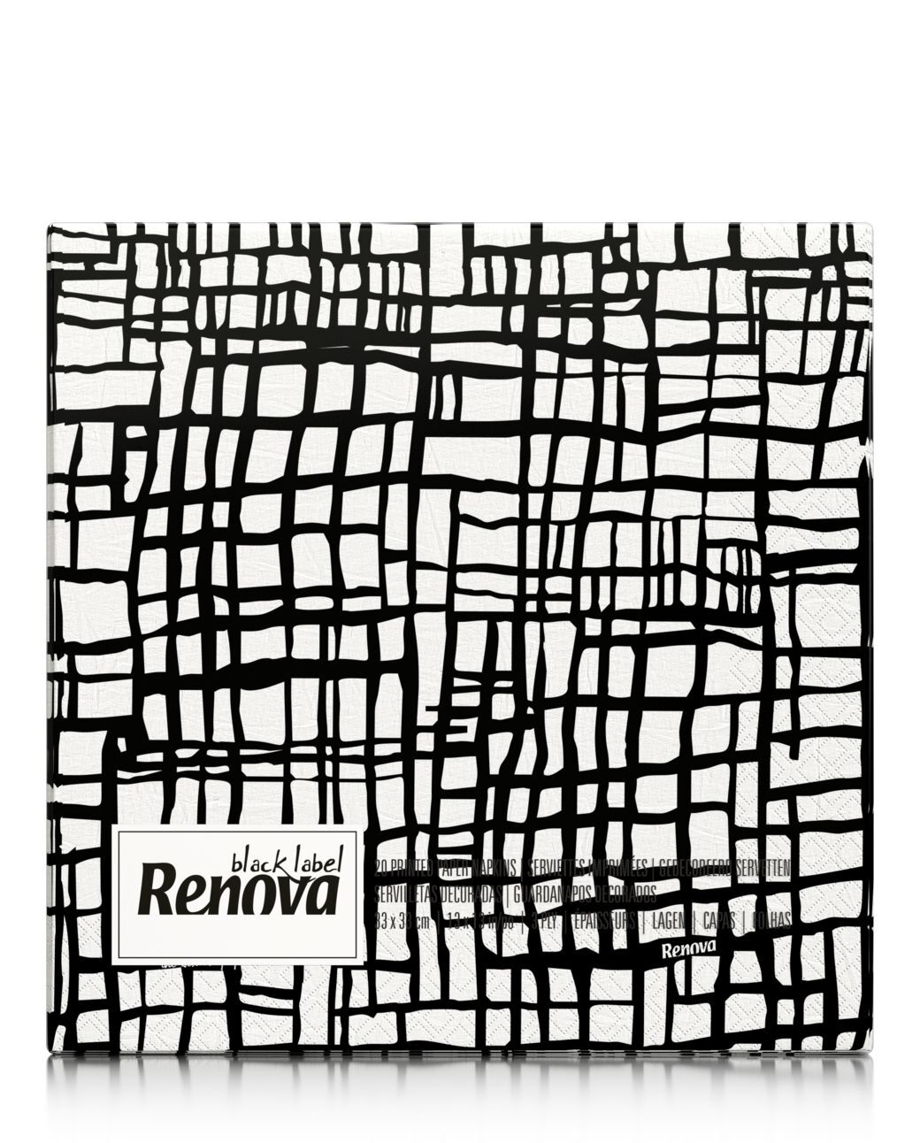 Abstract Express Black Napkins