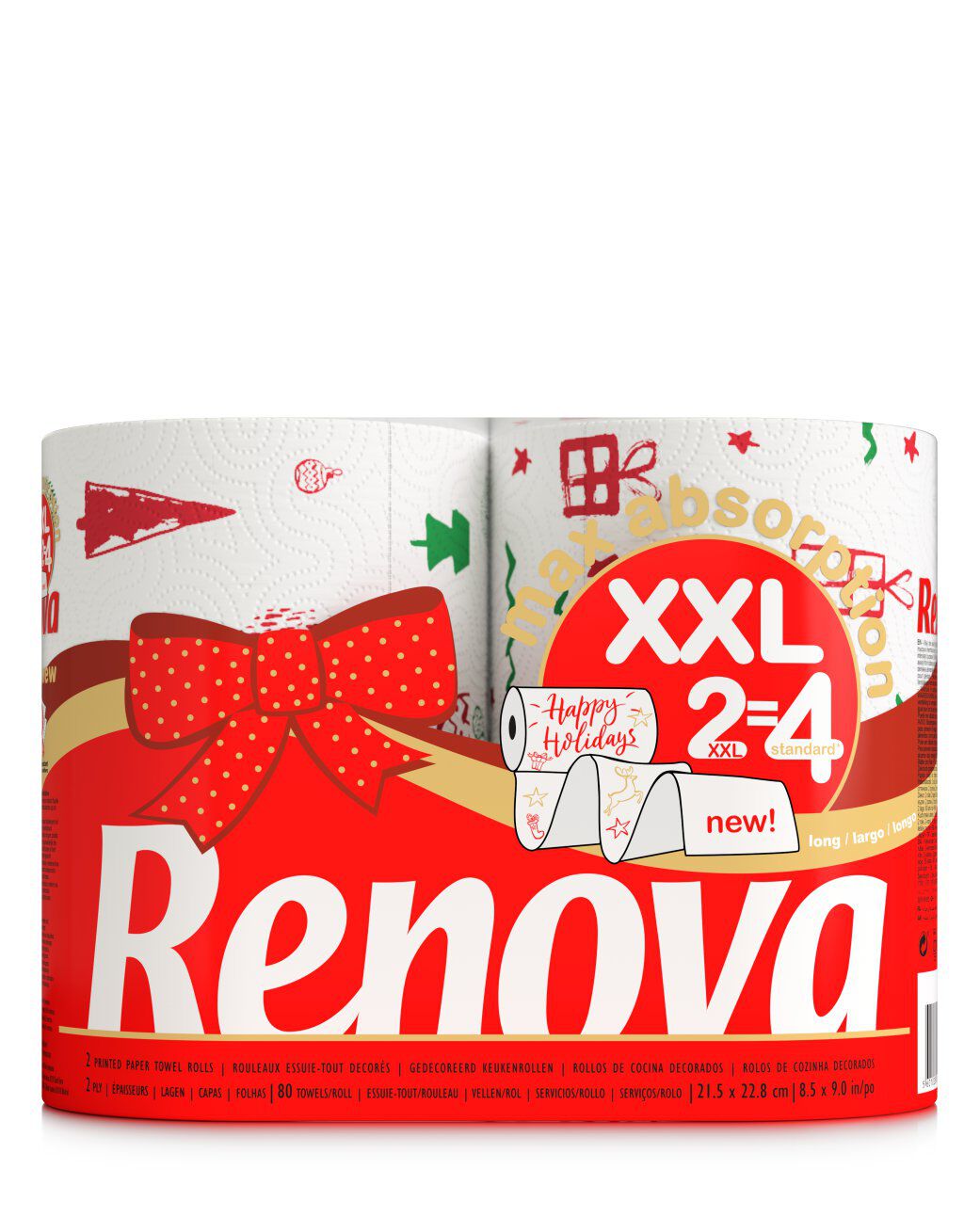 Max Absorption XXL Christmas 2R Paper Towels