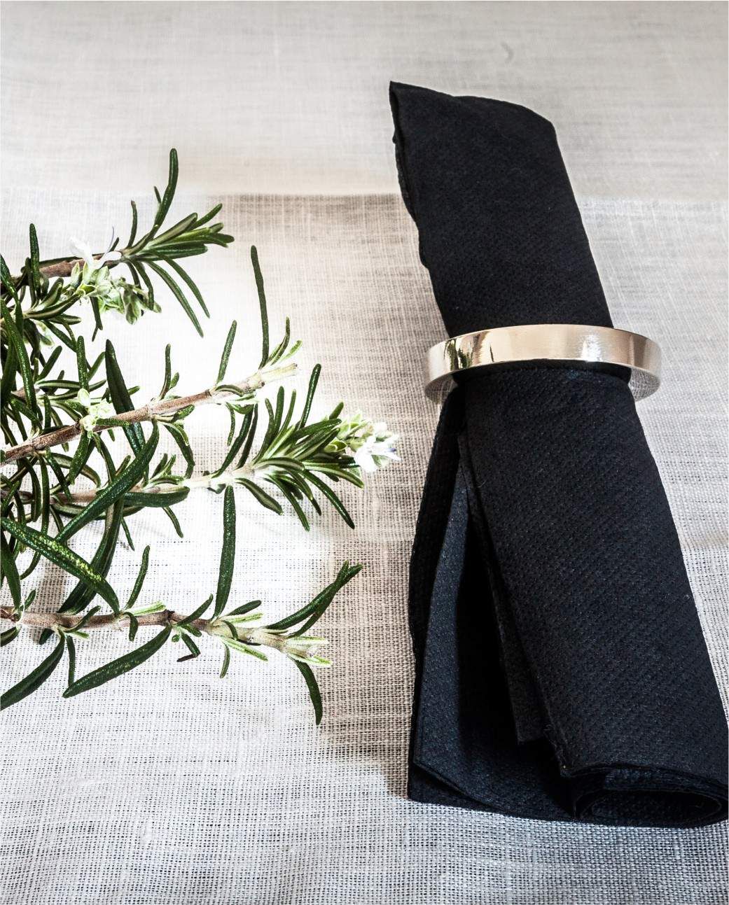 Gold Black Table Napkins