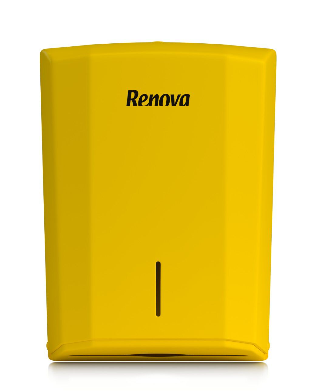 Yellow Folded Towels Dispenser