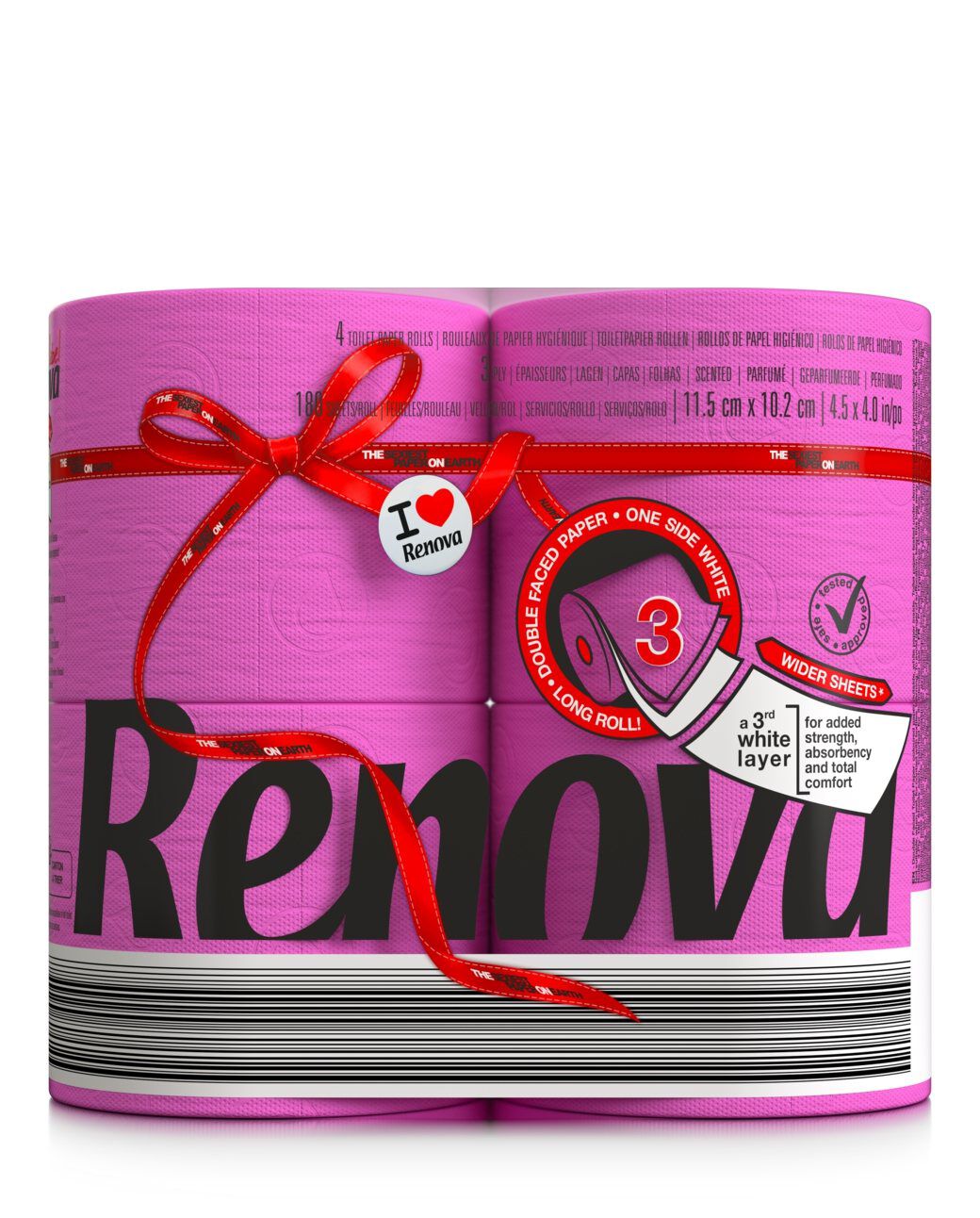 Double Faced Fucsia Toilet Paper 4R